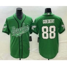 Men's Philadelphia Eagles #88 Dallas Goedert Green Cool Base Stitched Baseball Jersey