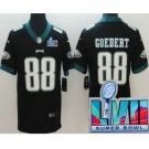 Men's Philadelphia Eagles #88 Dallas Goedert Limited Black Super Bowl LVII Vapor Jersey