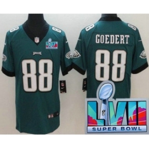 Men's Philadelphia Eagles #88 Dallas Goedert Limited Green Super Bowl LVII Vapor Jersey