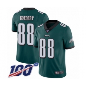 Men's Philadelphia Eagles #88 Dallas Goedert Midnight Green Team Color Vapor Untouchable Limited Player 100th Season Football Jersey