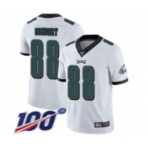 Men's Philadelphia Eagles #88 Dallas Goedert White Vapor Untouchable Limited Player 100th Season Football Jersey