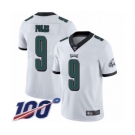 Men's Philadelphia Eagles #9 Nick Foles White Vapor Untouchable Limited Player 100th Season Football Jersey