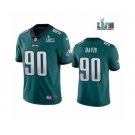 Men's Philadelphia Eagles #90 Jordan Davis Green Super Bowl LVII Patch Vapor Untouchable Limited Stitched Jersey