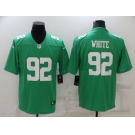 Men's Philadelphia Eagles #92 Reggie White  Midnight Green Draft First Round Pick Limited Jersey