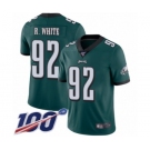 Men's Philadelphia Eagles #92 Reggie White Midnight Green Team Color Vapor Untouchable Limited Player 100th Season Football Jersey