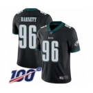 Men's Philadelphia Eagles #96 Derek Barnett Black Alternate Vapor Untouchable Limited Player 100th Season Football Jersey