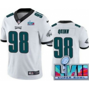 Men's Philadelphia Eagles #98 Robert Quinn Limited White Super Bowl LVII Vapor Jersey