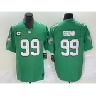 Men's Philadelphia Eagles #99 Jerome Brown Green 2023 F.U.S.E. Vapor Untouchable With C Patch Stitched Football Jersey