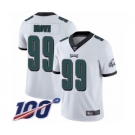 Men's Philadelphia Eagles #99 Jerome Brown White Vapor Untouchable Limited Player 100th Season Football Jersey