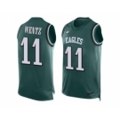 Nike Philadelphia Eagles #11 Carson Wentz Midnight Green Team Color Men's Stitched NFL Limited Tank Top Jersey[Wentz]