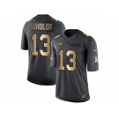 Nike Philadelphia Eagles #13 Nelson Agholor Black Men's Stitched NFL Limited Gold Salute To Service Jersey