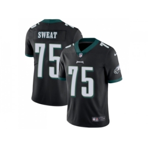 Nike Philadelphia Eagles #75 Josh Sweat Black Alternate Men Stitched NFL Vapor Untouchable Limited Jersey