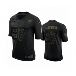 Philadelphia Eagles #97 Malik Jackson Black 2020 Salute to Service Limited Jersey