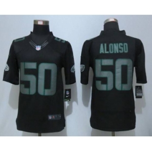 nike nfl jerseys philadelphia eagles #50 alonso black[nike impact limited]