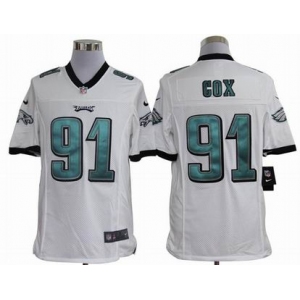 nike nfl jerseys philadelphia eagles #91 cox white[nike limited]