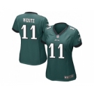 Women Nike Philadelphi Eagles #11 Carson Wentz Midnight Green Team Color Stitched NFL Jersey[Wentz]