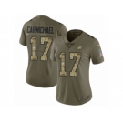 Women Nike Philadelphia Eagles #17 Harold Carmichael Limited Olive Camo 2017 Salute to Service NFL Jersey