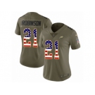 Women Nike Philadelphia Eagles #21 Patrick Robinson Limited Olive USA Flag 2017 Salute to Service NFL Jersey