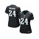 Women Nike Philadelphia Eagles #24 Corey Graham Game Black Alternate NFL Jersey