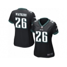 Women Nike Philadelphia Eagles #26 Jaylen Watkins Game Black Alternate NFL Jersey