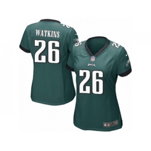 Women Nike Philadelphia Eagles #26 Jaylen Watkins Game Midnight Green Team Color NFL Jersey