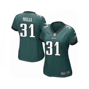 Women Nike Philadelphia Eagles #31 Jalen Mills Game Midnight Green Team Color NFL Jersey