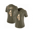 Women Nike Philadelphia Eagles #4 Jake Elliott Limited Olive Gold 2017 Salute to Service NFL Jersey