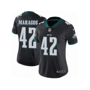 Women Nike Philadelphia Eagles #42 Chris Maragos Black Alternate Vapor Untouchable Limited Player NFL Jersey