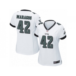 Women Nike Philadelphia Eagles #42 Chris Maragos Game White NFL Jersey