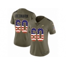 Women Nike Philadelphia Eagles #60 Chuck Bednarik Limited Olive USA Flag 2017 Salute to Service NFL Jersey