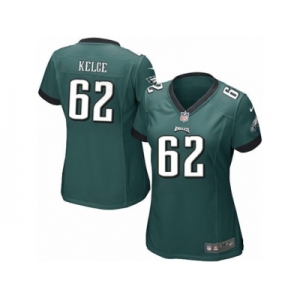 Women Nike Philadelphia Eagles #62 Jason Kelce Midnight Green Team Color NFL Jersey