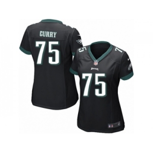 Women Nike Philadelphia Eagles #75 Vinny Curry Black Alternate NFL Jersey