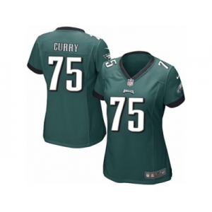 Women Nike Philadelphia Eagles #75 Vinny Curry Midnight Green Team Color NFL Jersey