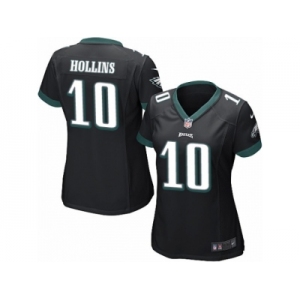 Women's Nike Philadelphia Eagles #10 Mack Hollins Game Black Alternate NFL Jersey