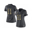 Women's Nike Philadelphia Eagles #11 Carson Wentz Limited Black 2016 Salute to Service NFL Jersey