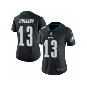 Women's Nike Philadelphia Eagles #13 Mack Hollins Limited Black Rush NFL Jersey