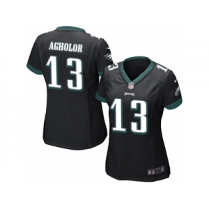 Women's Nike Philadelphia Eagles #13 Nelson Agholor Game Black Alternate NFL Jersey