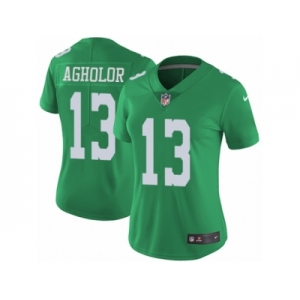 Women's Nike Philadelphia Eagles #13 Nelson Agholor Limited Green Rush NFL Jersey