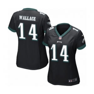 Women's Nike Philadelphia Eagles #14 Mike Wallace Game Black Alternate NFL Jersey