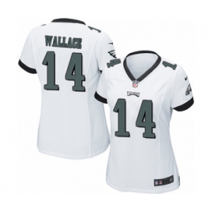 Women's Nike Philadelphia Eagles #14 Mike Wallace Game White NFL Jersey