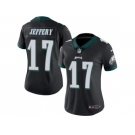 Women's Nike Philadelphia Eagles #17 Alshon Jeffery Black Stitched NFL Limited Rush Jersey