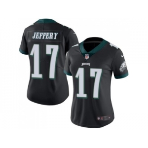 Women's Nike Philadelphia Eagles #17 Alshon Jeffery Black Stitched NFL Limited Rush Jersey