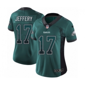 Women's Nike Philadelphia Eagles #17 Alshon Jeffery Limited Green Rush Drift Fashion NFL Jersey