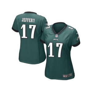 Women's Nike Philadelphia Eagles #17 Alshon Jeffery Midnight Green Team Color Stitched NFL New Elite Jerse