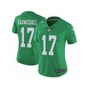 Women's Nike Philadelphia Eagles #17 Harold Carmichael Limited Green Rush NFL Jersey