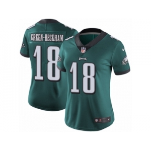 Women's Nike Philadelphia Eagles #18 Dorial Green-Beckham Vapor Untouchable Limited Midnight Green Team Color NFL Jersey