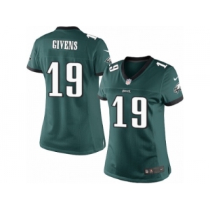 Women's Nike Philadelphia Eagles #19 Chris Givens Limited Midnight Green Team Color NFL Jersey