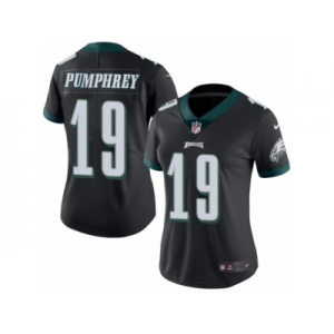 Women's Nike Philadelphia Eagles #19 Donnel Pumphrey Limited Black Rush NFL Jersey