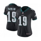 Women's Nike Philadelphia Eagles #19 Golden Tate III Black Alternate Vapor Untouchable Limited Player NFL Jersey