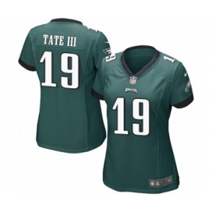 Women's Nike Philadelphia Eagles #19 Golden Tate III Game Midnight Green Team Color NFL Jersey